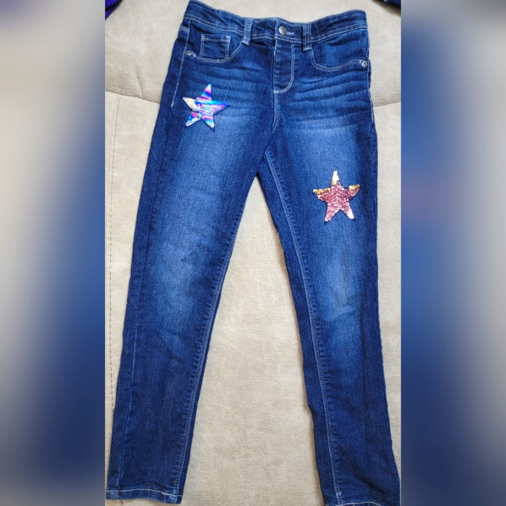 Girls size 8 sonoma jeggings with sequins